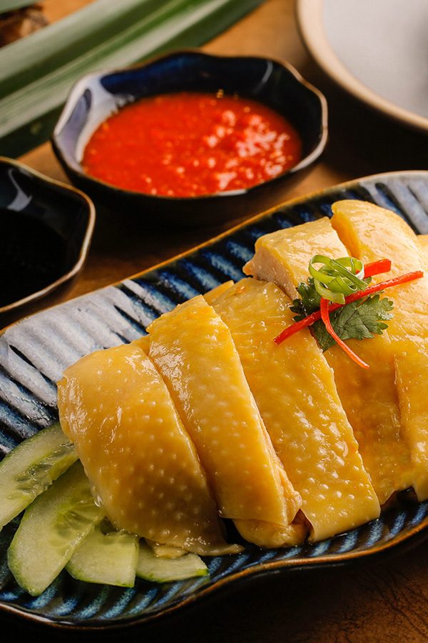 Hainan chicken rice at Palm Court, The Langham Hong Kong